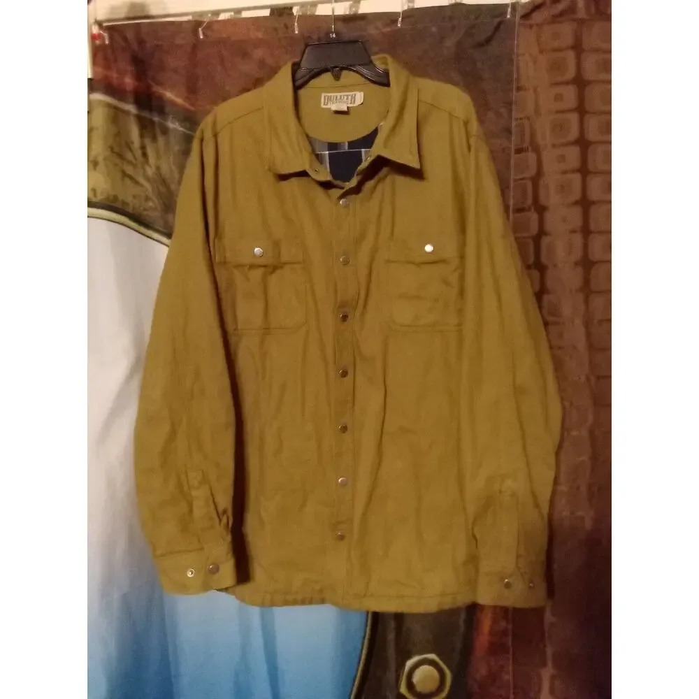 Duluth Trading Company Flannel Lined Lumber Jacket Tan Size Men’s 2XL